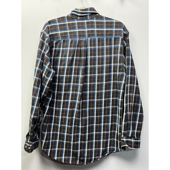 Carhartt Shirt Mens size medium Check Plaid Flannel Black Multi Pocket Outdoors‎ - Picture 2 of 6